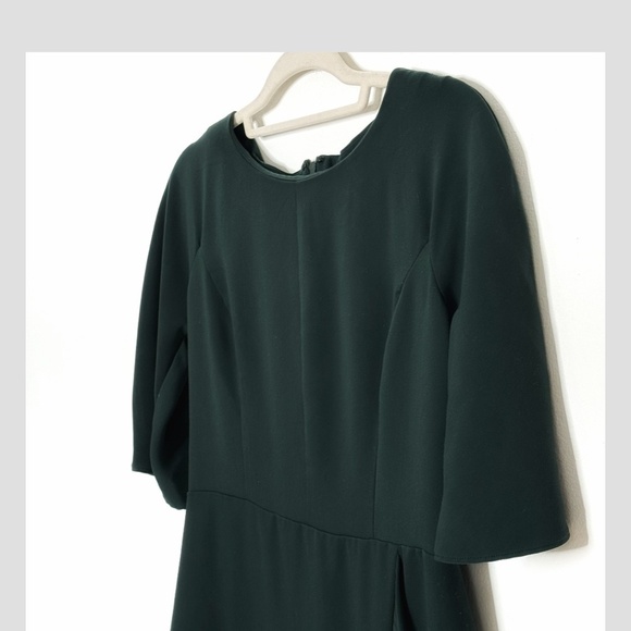 Amanda Uprichard Dress Ruffle Faux Wrap Hunter Green Mini Length Occasion Dress - Picture 7 of 15